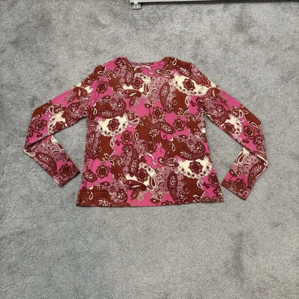 J. Crew Paisley 100% Merino Wool Margot Sweater Size M